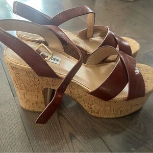Steve Madden Women's Brown Platform Sandals